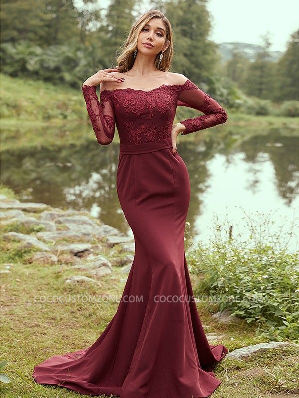 Designer Lace Sleeveless Mermaid Evening Dresses
