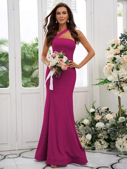 Lilac Long Mermaid Bridesmaid Dresses Simple_16