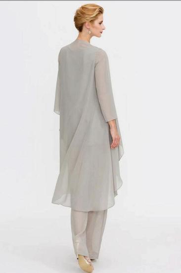 3-Piece Suit/Pants Suit Scoop Neck Length Chiffon Bride Mother Dress_3
