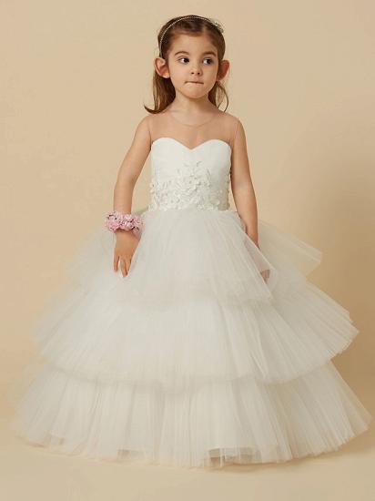 Scoop Ball-Gown/Princess Tulle Flower Girl Dress_5
