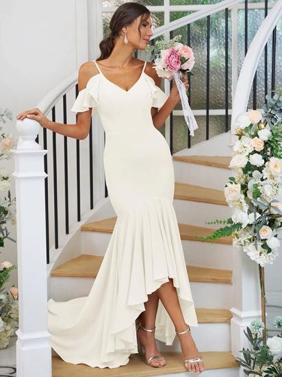 Cascading Ruffles Asymmetrical Mermaid Bridesmaid Dresses_15