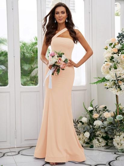 Lilac Long Mermaid Bridesmaid Dresses Simple_17