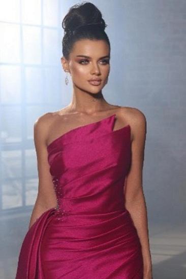Fuchsia One Shoulder Mermaid Evening Gown | Simple Long Prom Dress for Cheap_3