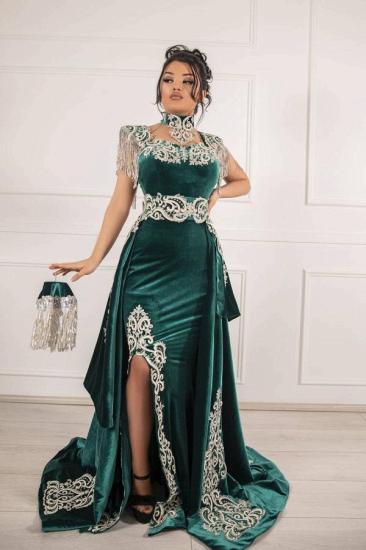 High Neck Lace Sleeveless Floor Length Prom Dress with Belt