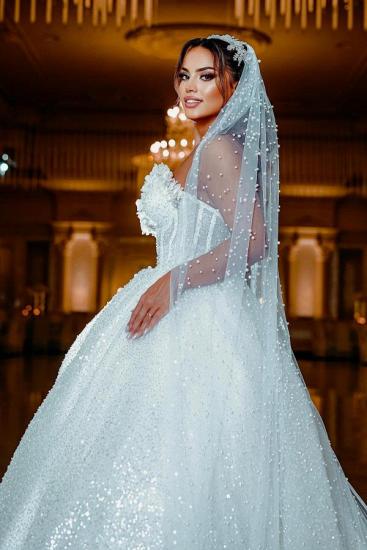 Modern Princess Wedding Dresses With Glitter_2