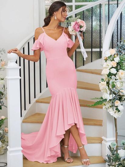 Cascading Ruffles Asymmetrical Mermaid Bridesmaid Dresses_6