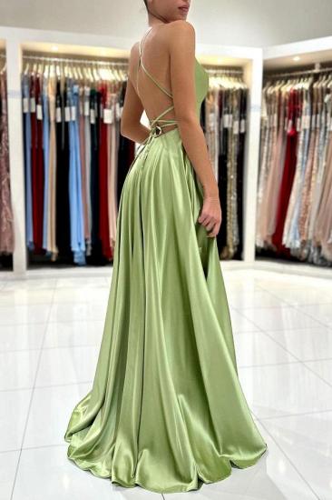 A-Line Square Backless Broom Satin Ball Gown_3