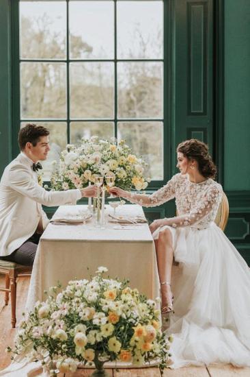 Elegant Lace Wedding Dress With Sleeves_4