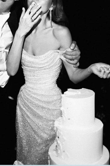 Glitter Small Mermaid Wedding Dress_7