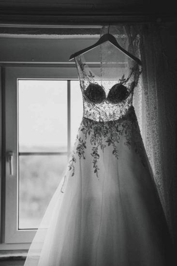 Designer A-Line Lace | Shop Wedding Dresses With Sleeves Online_4