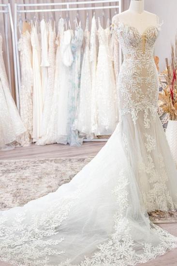 Gorgeous Off-Shoulder Floral Lace Wedding Dress | Mermaid Bridal Gown_4