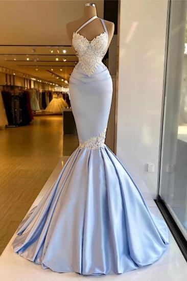 Luxe Satin Spaghetti Mermaid Floral Lace Ball Gown