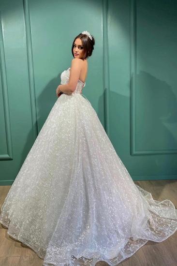 Designer Sparkle One Shoulder Wedding Dresses | Cheap A-Line Wedding Dresses_2