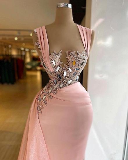 Off-Shoulder Satin Square Neck Wide Strap Long Ball Gown with Beading_2
