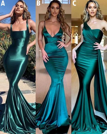 Satin Floor-Length Sleeveless Mermaid Ball Gown_1
