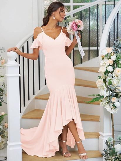 Cascading Ruffles Asymmetrical Mermaid Bridesmaid Dresses_26