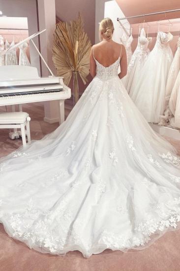 Elegant A-line Lace Ttulle Sweetheart Wedding Dress_2