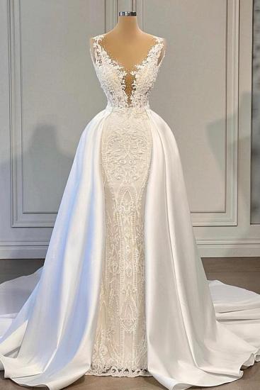 Chic Gorgeous  Sweetheart Sleeveless  Lace Wedding Dresses Online