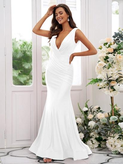 Long V-Neck Sleeveless Prom Dresses | Simple Evening Dress_37