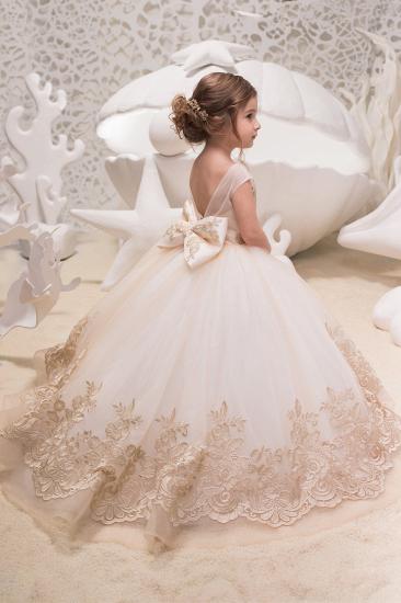 Lovely Girl Backless Dress Organza Floor Length With Bowknot | Sleeveless Pageant Dress Little Girl_2