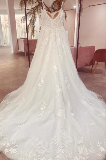 Elegant A-line Lace Ttulle Sweetheart Wedding Dress_4