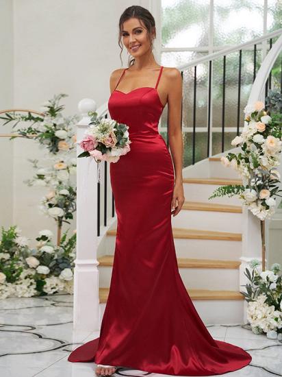 Long Sweetheart Spaghetti Straps Mermaid Evening Dresses_2