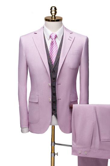 Pink Purple Notched Collar Men's Prom Suit | Classic Tuxedo Suit