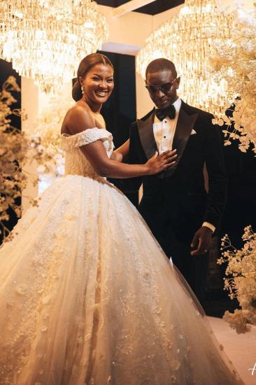 Card Shoulder Lace Wedding Gown | Princess Wedding Dress Online_6