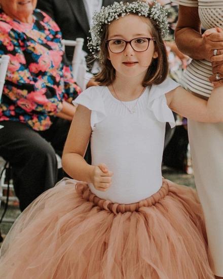 Cute Short Sleeved Puffy Tulle Girl Dress_3