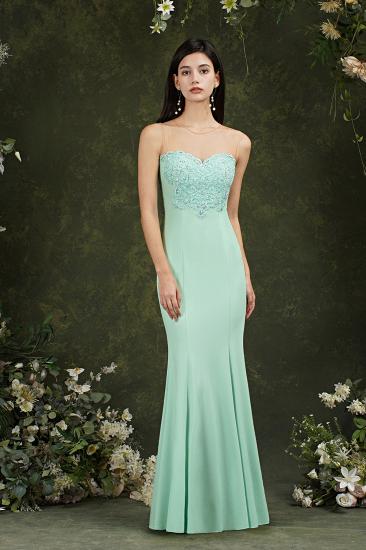 Simple Sweetheart Floral Lace Tulle Mermaid Ball Dress_1