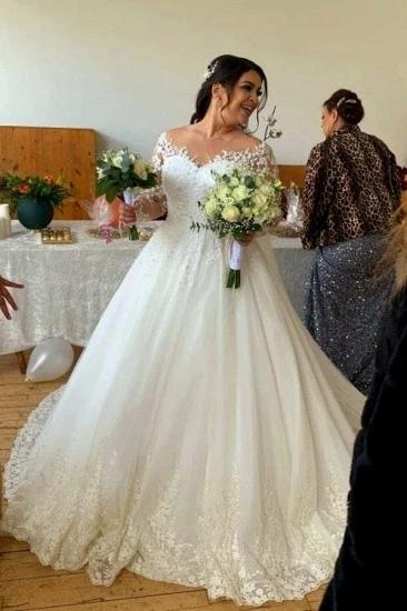 Designer A-Line Wedding Dresses with Sleeves | Lace Wedding Dresses_2