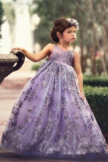 Lace A-line Strapless And Cross Thin Straps Flower Girl Dresses