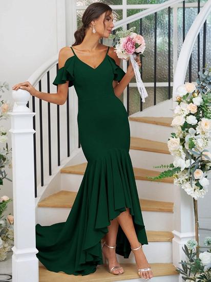 Cascading Ruffles Asymmetrical Mermaid Bridesmaid Dresses_11