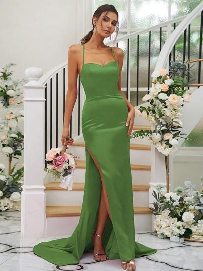 Long Sweetheart Spaghetti Straps Mermaid Evening Dresses_19