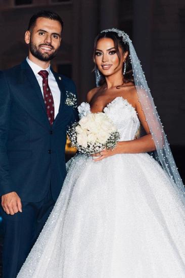 Modern Princess Wedding Dresses With Glitter_4