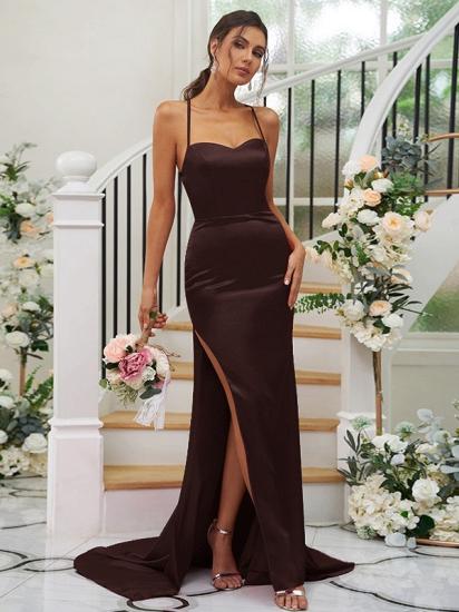 Long Sweetheart Spaghetti Straps Mermaid Evening Dresses_8