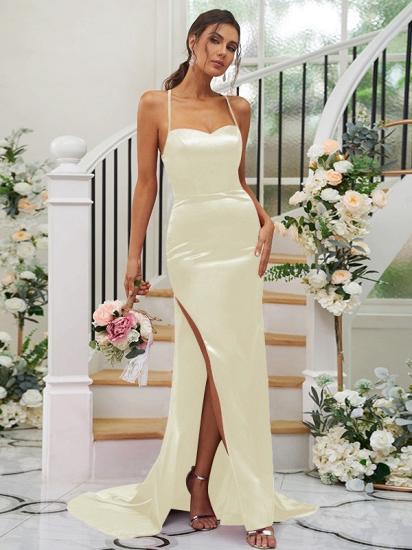 Long Sweetheart Spaghetti Straps Mermaid Evening Dresses_13