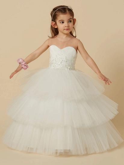 Scoop Ball-Gown/Princess Tulle Flower Girl Dress_6