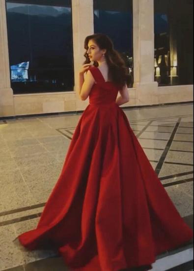 Elegant Red Cardigan A-Line Princess Evening Dress | Wide Strap Ball Dress_2